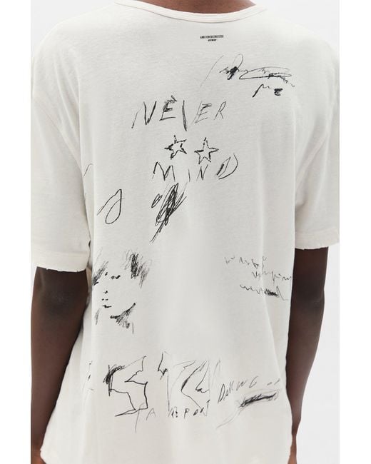 Ann Demeulemeester Natural Fanie Standard T-Shirt