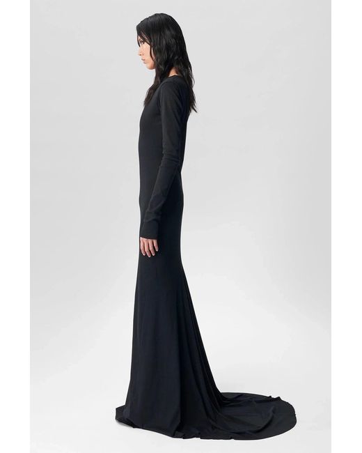 Ann Demeulemeester Black Jesse Long Sleeve X-Long Flared Dress
