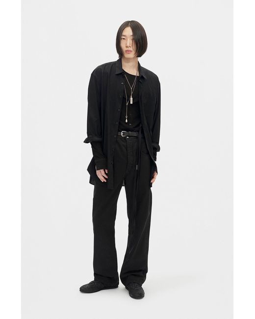 Ann Demeulemeester Black Leo Layered Serafino Top for men