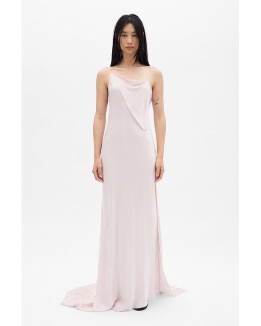 Ann Demeulemeester White Aaricia Long Bias Slip Dress