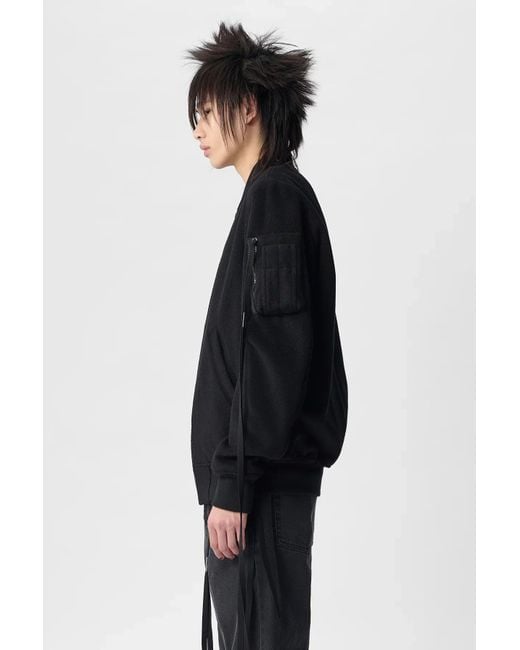 Ann Demeulemeester Black Dries Standard Bomber for men