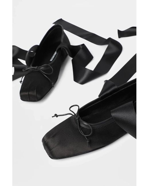 Ann Demeulemeester Blue Paloma Ballerina With Satin Band