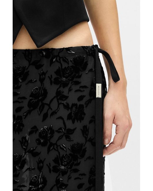 Ann Demeulemeester Black Eveline Long Bias Skirt