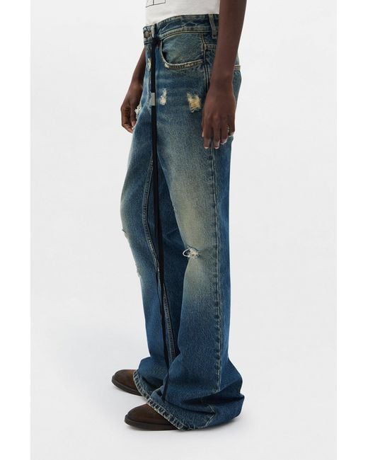 Ann Demeulemeester Blue Toos 5-Pockets Slim Fit Bootcut Trousers