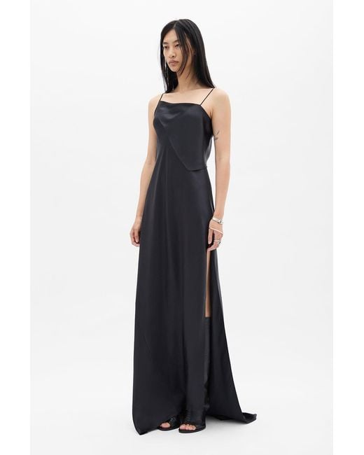 Ann Demeulemeester Black Aaricia Long Bias Slip Dress