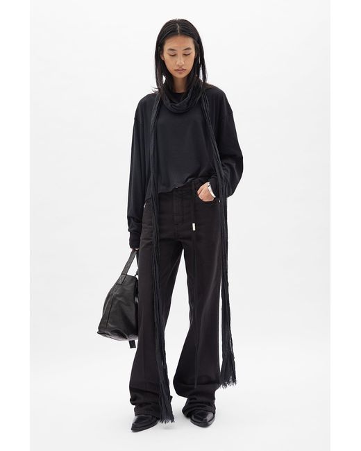 Ann Demeulemeester Black Vive 5-Pockets Straight Leg Trousers