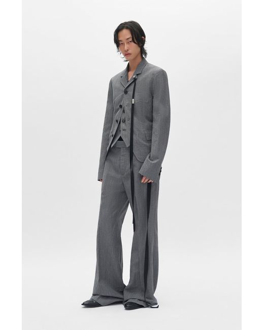 Ann Demeulemeester Gray Boris Wrinlked Cropped Tank Top for men
