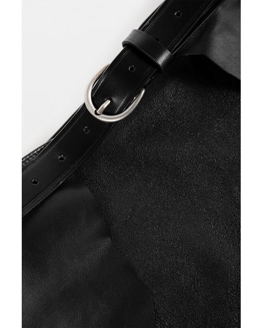 Ann Demeulemeester Black Romy Distressed Leather Belt