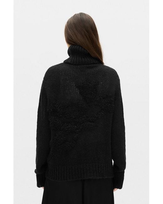 Ann Demeulemeester Black Fransina Turtleneck Sweater