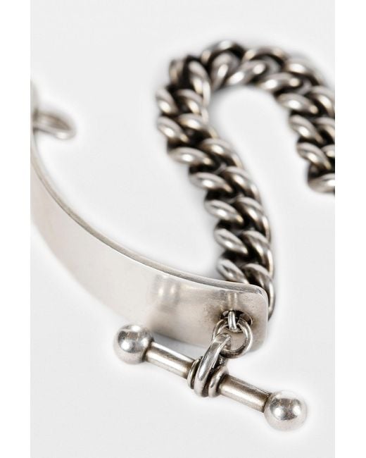 Ann Demeulemeester Black Doa Chain Bracelet for men