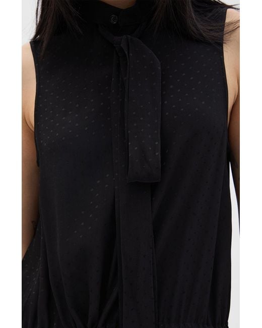 Ann Demeulemeester Black Rie Midi Sleeveless Dress