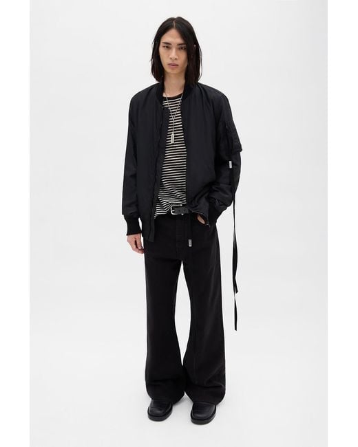 Ann Demeulemeester Black Modest 5 Pockets Relaxed Flared Trousers for men