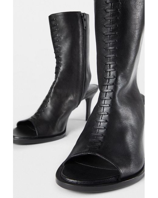 Ann Demeulemeester Black Elvy Mid Heeled Ankle Boots