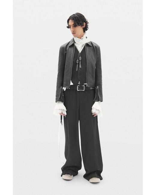 Ann Demeulemeester Multicolor Franck Flared Leg Loose Trousers With Double Side Bands for men