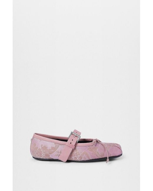 Ann Demeulemeester Pink Zoey Ballerinas With Belt