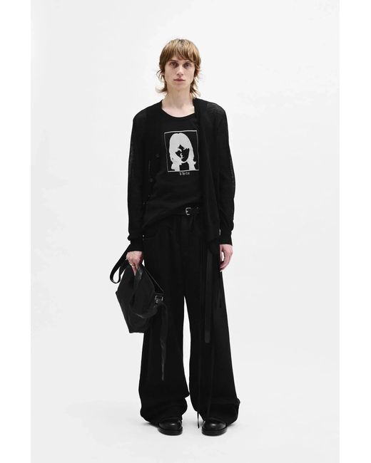 Ann Demeulemeester Black Abram Twisted Cardigan for men