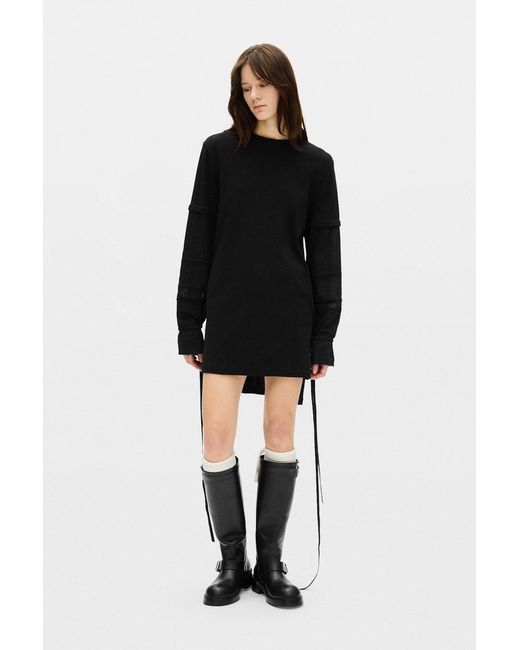 Ann Demeulemeester Black Lucina T-Shirt Dress