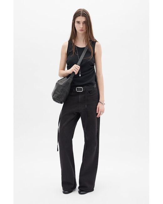 Ann Demeulemeester Blue Genoveva 5 Pockets Relaxed Flared Trousers