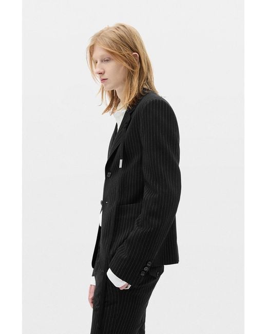 Ann Demeulemeester Black Rami Slim Fit Deconstructed Jacket for men