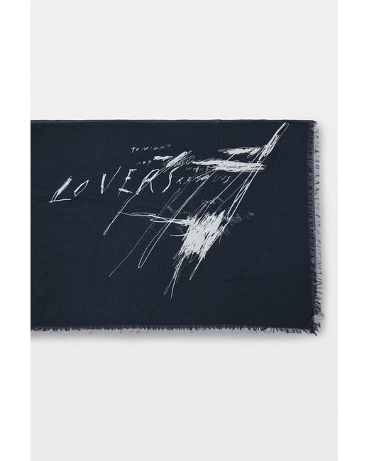 Ann Demeulemeester Blue Vesta Square Scarf