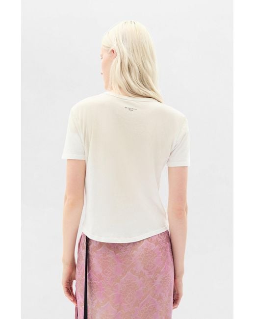 Ann Demeulemeester Pink Floor Micro T-Shirt