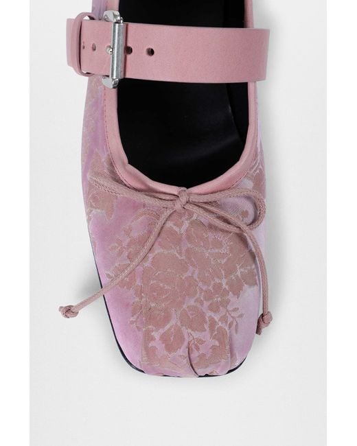 Ann Demeulemeester Pink Zoey Ballerinas With Belt