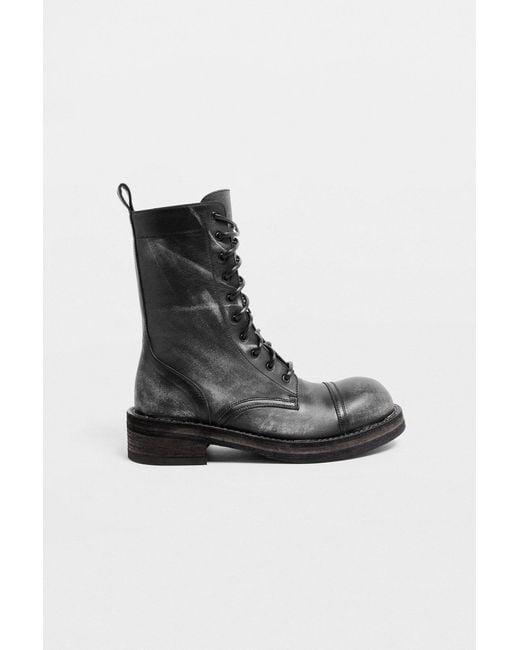 Ann Demeulemeester Black Aric Engineer Biker Ankle Boots for men