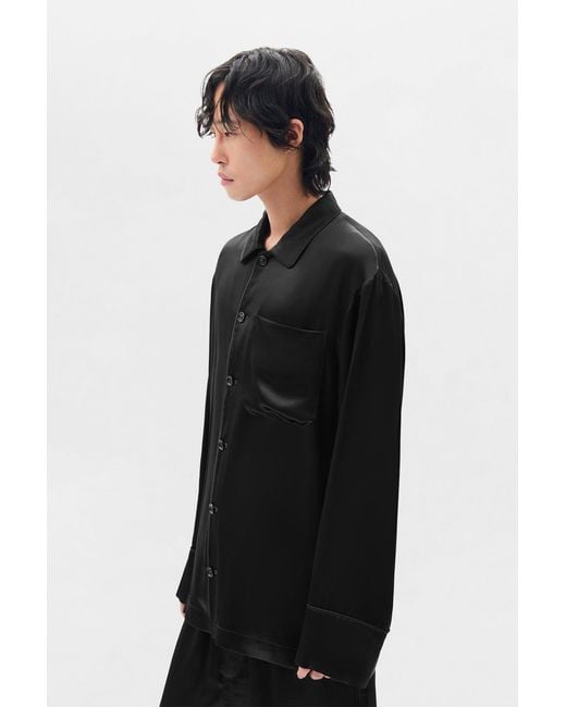Ann Demeulemeester Black Damon Relaxed Lounge Shirt for men
