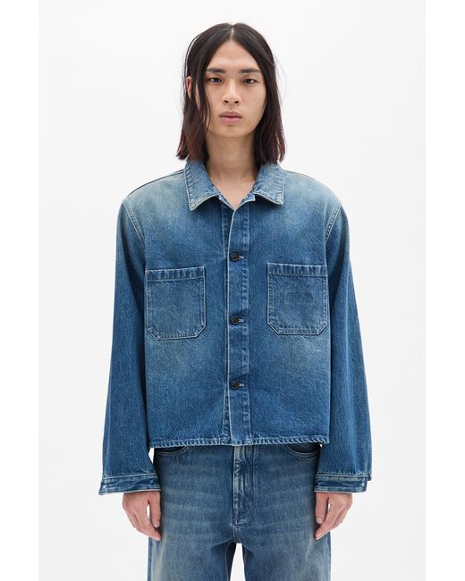 Ann Demeulemeester Blue Juel Boxy Overshirt for men
