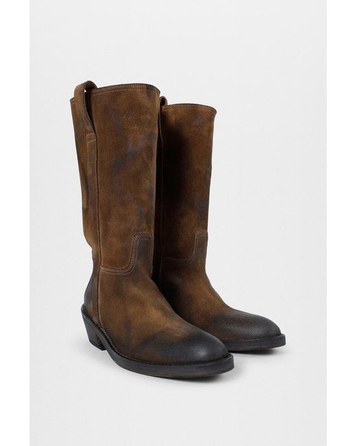 Ann Demeulemeester Brown Laxit Pull On Boots