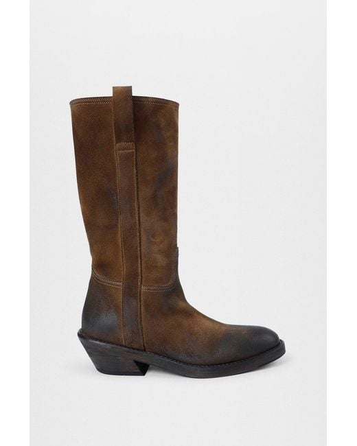 Ann Demeulemeester Brown Laxit Pull On Boots