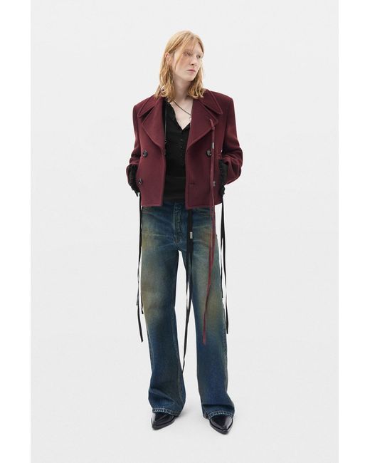 Ann Demeulemeester Blue Modest 5 Pockets Relaxed Flared Trousers for men