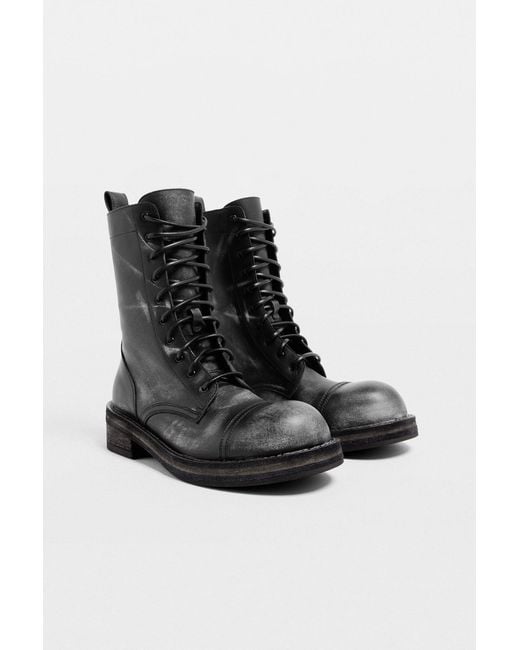 Ann Demeulemeester Black Aric Engineer Biker Ankle Boots for men