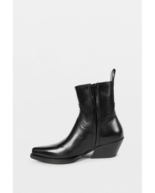Ann Demeulemeester Black Imme Pointy Ankle Boots for men