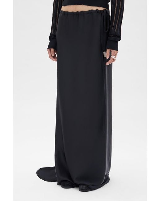 Ann Demeulemeester Black Eveline Long Bias Skirt