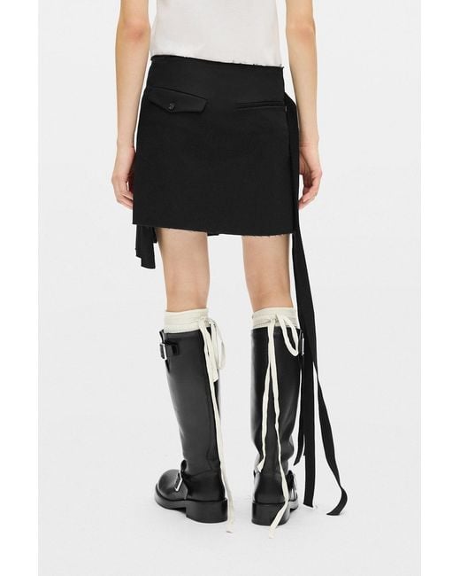 Ann Demeulemeester Black Tabea Wrap Kilt