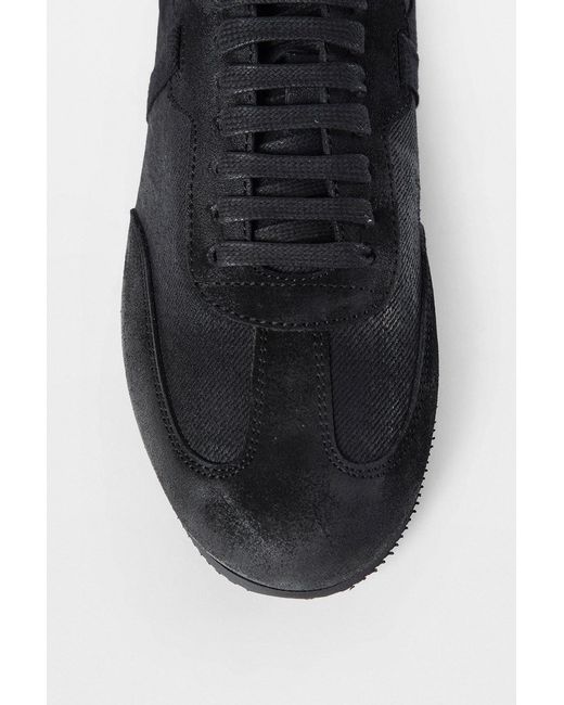 Ann Demeulemeester Black Siru Soft Low Top Boxing Sneakers for men