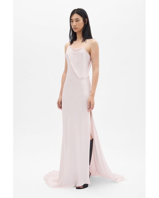 Ann Demeulemeester White Aaricia Long Bias Slip Dress