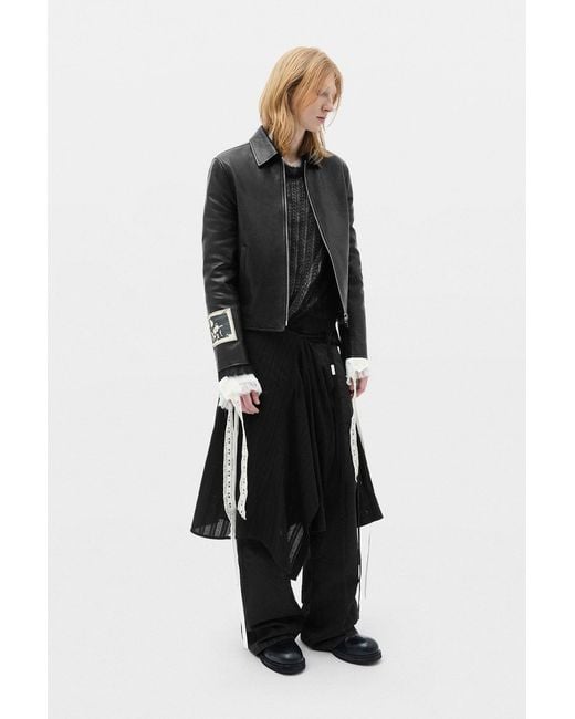 Ann Demeulemeester Black Sandor Shirt Collar Zipped Caban for men