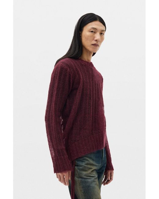Ann Demeulemeester Purple Levar Crew Neck High Comfort Sweater for men
