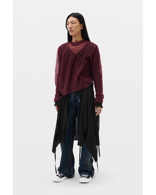 Ann Demeulemeester Purple Levar Crew Neck High Comfort Sweater for men