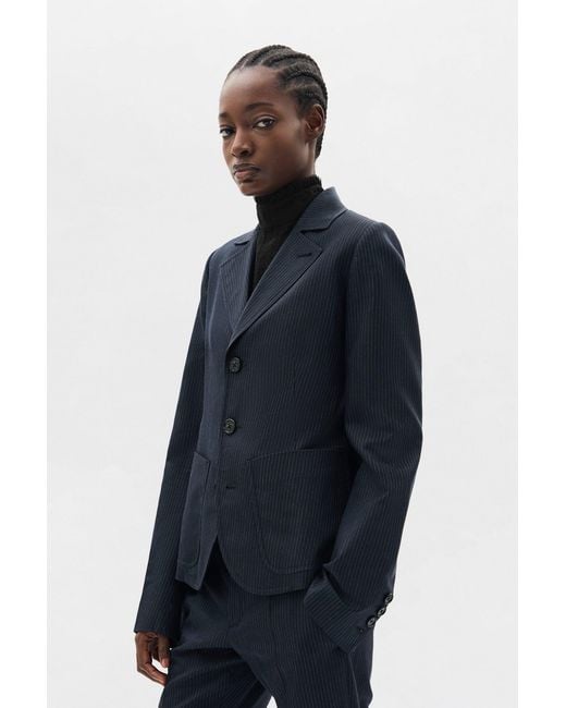 Ann Demeulemeester Blue Lexa Tailored Slim Fit Jacket