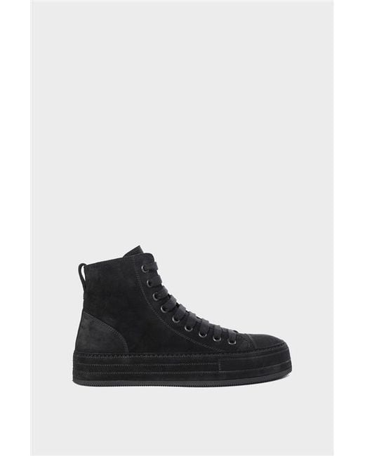 Ann Demeulemeester Black Orvo High-Top Sneakers for men