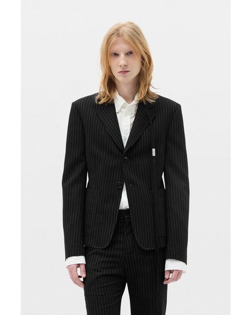 Ann Demeulemeester Black Rami Slim Fit Deconstructed Jacket for men