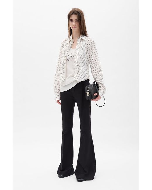 Ann Demeulemeester White Erma Slim Fit Ruffled Shirt