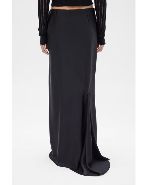 Ann Demeulemeester Black Eveline Long Bias Skirt