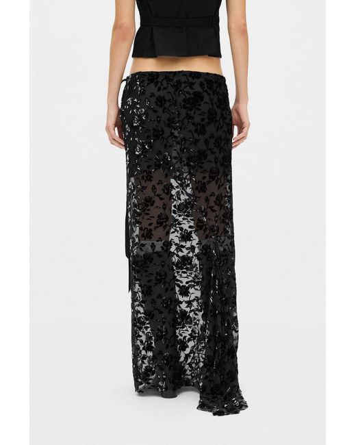 Ann Demeulemeester Black Eveline Long Bias Skirt
