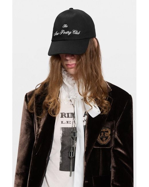Ann Demeulemeester Black Tem Baseball Cap for men