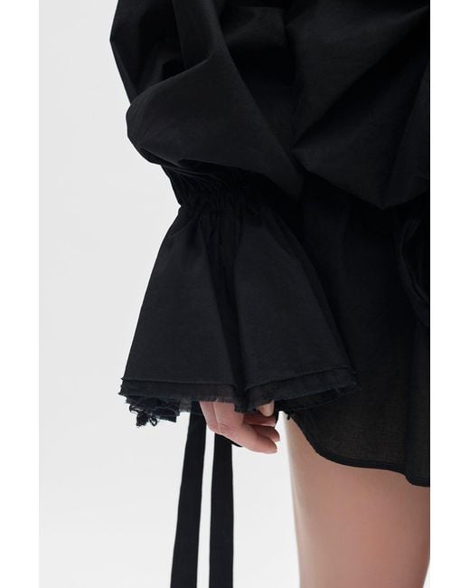 Ann Demeulemeester Black Bregje Ruffled Mini Dress