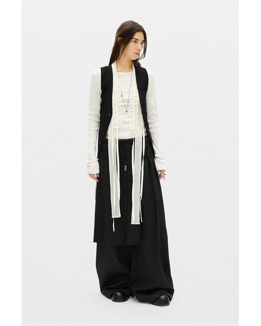 Ann Demeulemeester Black Marke Apron Lounge Pants